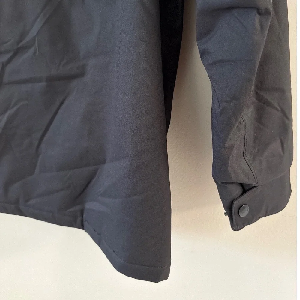 The North Face Mens Small Insulated Hooded Parka Jacket Black Zip Up